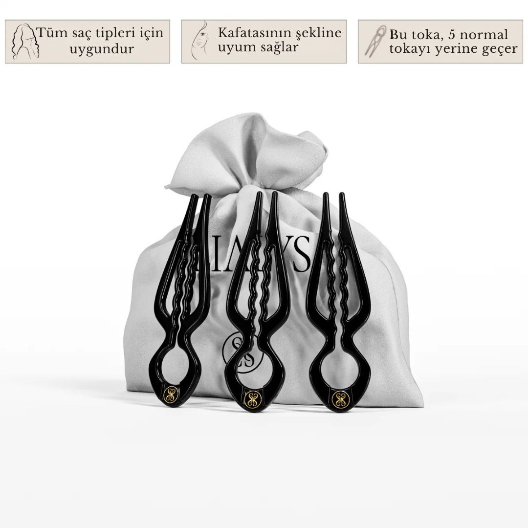 Prestij Saç Tokası - 3'lü Paket